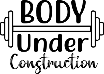 Wearix "Body Under Construction" Minimalist Gym T-Shirt | Fitness Chest Print Tee