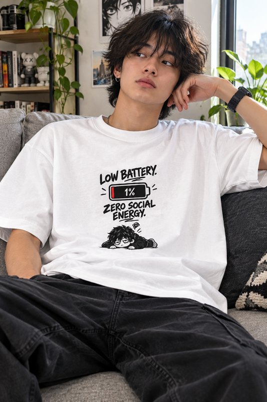 Low Battery Zero Social Energy Oversized Jersey