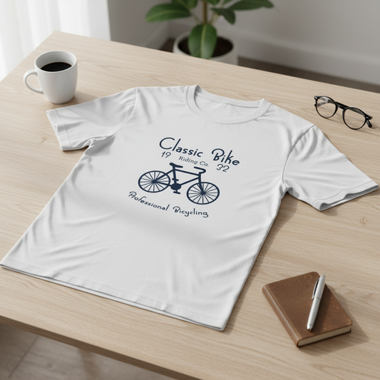 Wearix "Classic Bike 1932" Vintage Graphic T-Shirt | Minimalist Bicycling Tee - White